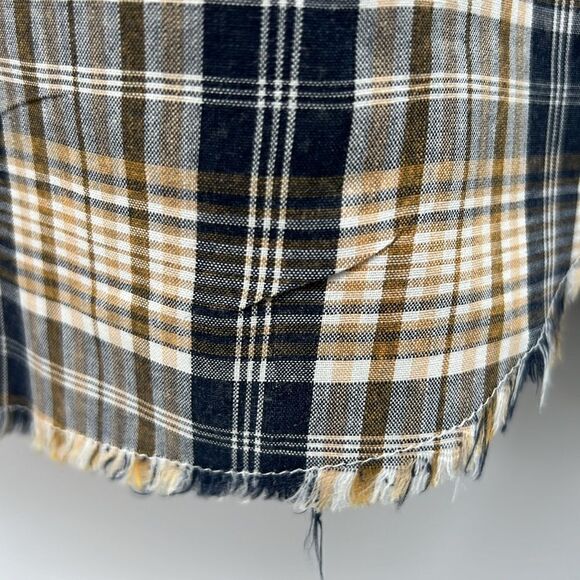 Fender long sleeve snap button plaid vintage shirt medium - Picture 4 of 6